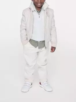 Brunello Cucinelli Kids рубашка на пуговицах, зеленый