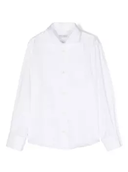 Brunello Cucinelli Kids рубашка с длинными рукавами, белый