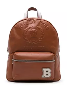 Brunello Cucinelli Kids рюкзак из тисненой кожи, коричневый