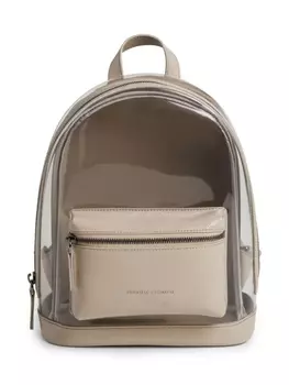 Brunello Cucinelli Kids рюкзак с прозрачной вставкой, нейтральный цвет