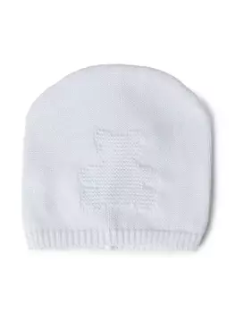 Brunello Cucinelli Kids шапка бини с вышитым логотипом, белый
