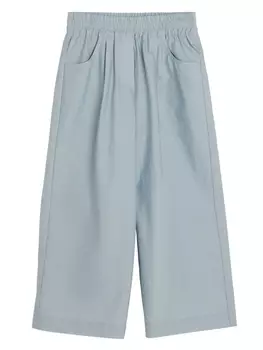 Brunello Cucinelli Kids широкие брюки с эластичным поясом, синий