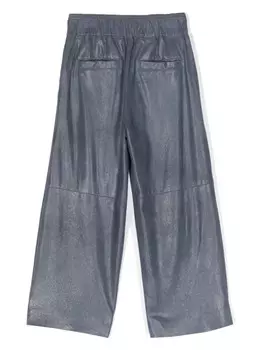 Brunello Cucinelli Kids широкие брюки, синий