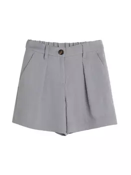 Brunello Cucinelli Kids широкие шорты со складками, синий