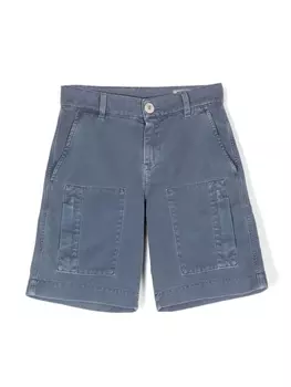 Brunello Cucinelli Kids шорты с карманами, синий