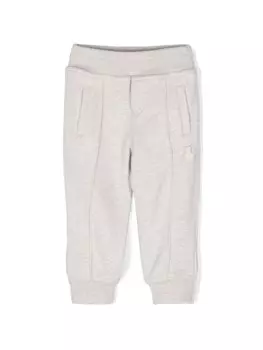 Brunello Cucinelli Kids спортивные брюки с нашивкой, серый