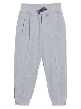 Brunello Cucinelli Kids спортивные штаны с застежкой-молнией на щиколотках, серый