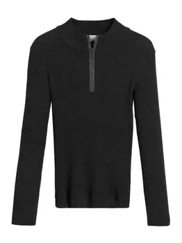 Brunello Cucinelli Kids свитер на молнии, черный