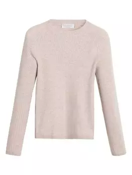 Brunello Cucinelli Kids свитер в рубчик, нейтральный цвет