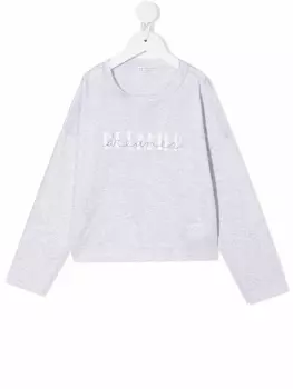 Brunello Cucinelli Kids толстовка с логотипом, серый