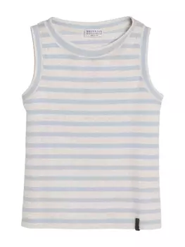 Brunello Cucinelli Kids топ в полоску, синий