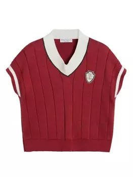 Brunello Cucinelli Kids трикотажная футболка, красный
