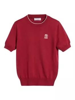 Brunello Cucinelli Kids трикотажная футболка, красный