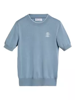 Brunello Cucinelli Kids трикотажная футболка, синий
