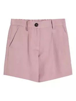 Brunello Cucinelli Kids твиловые шорты Sartorial, розовый