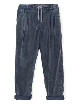 Brunello Cucinelli Kids вельветовые брюки, синий
