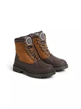 Brunello Cucinelli Kids замшевые ботинки, коричневый