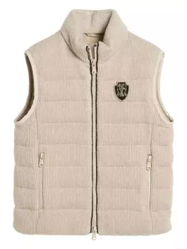 Brunello Cucinelli Kids жилет с логотипом, серый
