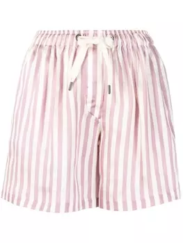 Brunello Cucinelli короткие шорты с кулиской, розовый