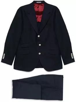 Brunello Cucinelli костюм с однобортным пиджаком, синий