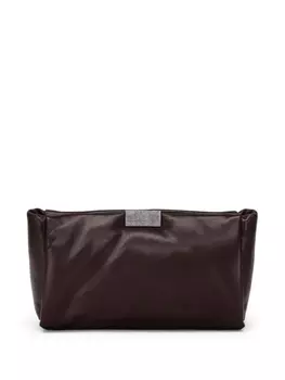Brunello Cucinelli кожаная сумка-клатч, коричневый