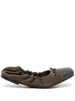Brunello Cucinelli кожаные балетки, коричневый