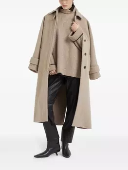 Brunello Cucinelli кожаные брюки, черный