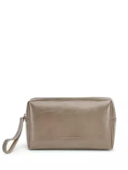Brunello Cucinelli кожаный несессер, коричневый