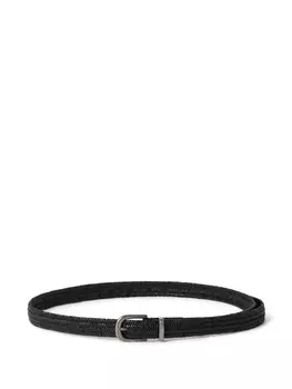 Brunello Cucinelli кожаный ремень, черный