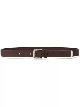 Brunello Cucinelli кожаный ремень, коричневый