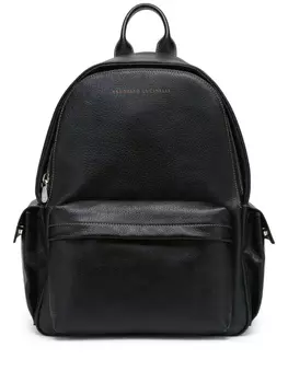 Brunello Cucinelli кожаный рюкзак, черный