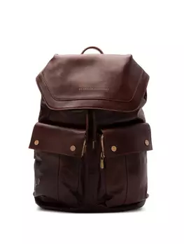 Brunello Cucinelli кожаный рюкзак, коричневый