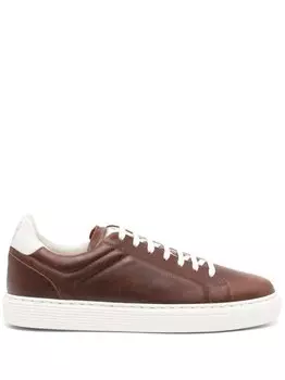 Кроссовки Brunello Cucinelli Lace-up, коричневый/белый