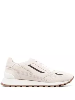 Кроссовки Brunello Cucinelli Lace-up, бежевый/белый