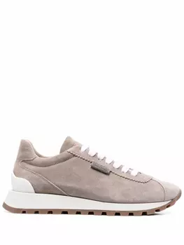 Кроссовки Brunello Cucinelli Lace-up, коричневый/белый