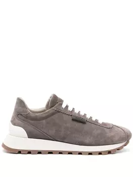 Brunello Cucinelli кроссовки с декором Monili, коричневый