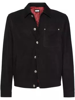 Brunello Cucinelli куртка-рубашка, черный