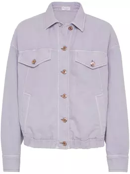 Brunello Cucinelli куртка с декором Monili, фиолетовый
