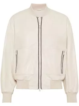Brunello Cucinelli куртка с декором Monili, нейтральный цвет