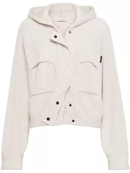 Brunello Cucinelli куртка с капюшоном, нейтральный цвет