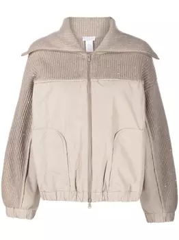 Brunello Cucinelli куртка с пайетками, коричневый