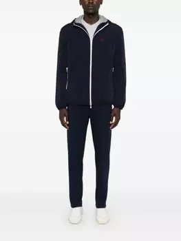 Brunello Cucinelli куртка с вышитым логотипом, синий