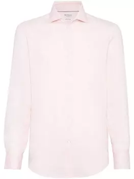 Brunello Cucinelli льняная рубашка, розовый