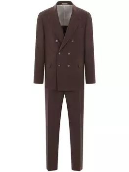 Brunello Cucinelli льняной костюм, коричневый