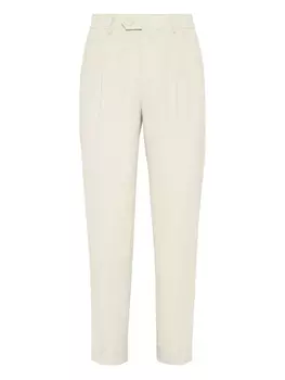 Brunello Cucinelli льняные брюки, нейтральный