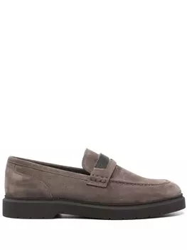 Brunello Cucinelli лоферы с декором Monili, серый