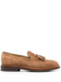 Brunello Cucinelli лоферы с кисточками, коричневый