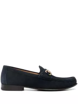 Brunello Cucinelli лоферы с пряжкой Horsebit, синий