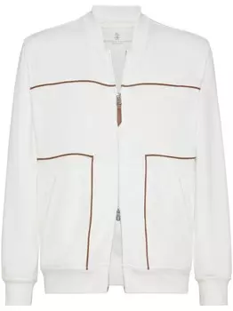 Brunello Cucinelli махровая толстовка, белый