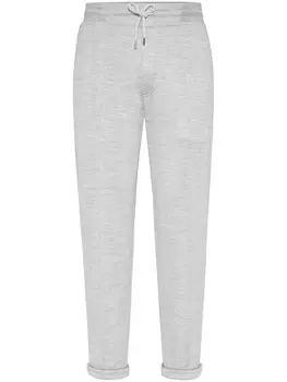 Brunello Cucinelli махровые спортивные брюки French, серый